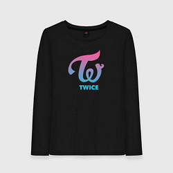 Лонгслив хлопковый женский Twice, цвет: черный