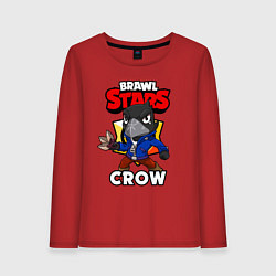 Лонгслив хлопковый женский BRAWL STARS CROW, цвет: красный