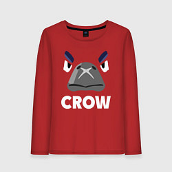 Лонгслив хлопковый женский Brawl Stars CROW, цвет: красный