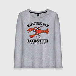 Лонгслив хлопковый женский Youre my Lobster, цвет: меланж