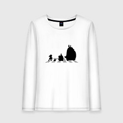 Лонгслив хлопковый женский Totoro Beatles, цвет: белый