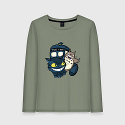 Женский лонгслив Tardis Totoro