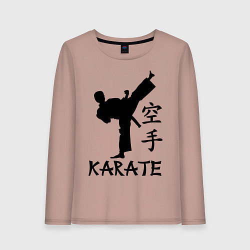 Женский лонгслив Karate craftsmanship / Пыльно-розовый – фото 1