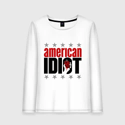 Лонгслив хлопковый женский American idiot, цвет: белый