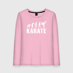 Лонгслив хлопковый женский Karate Evolution, цвет: светло-розовый