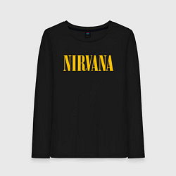 Лонгслив хлопковый женский NIRVANA, цвет: черный