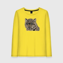 Лонгслив хлопковый женский Metallized Snow Leopard, цвет: желтый
