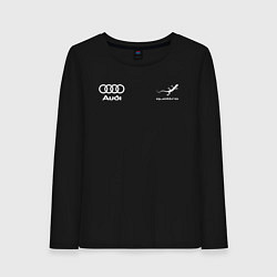Лонгслив хлопковый женский Audi Quattro, цвет: черный