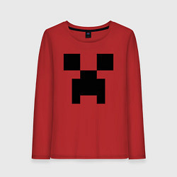 Лонгслив хлопковый женский Minecraft, цвет: красный