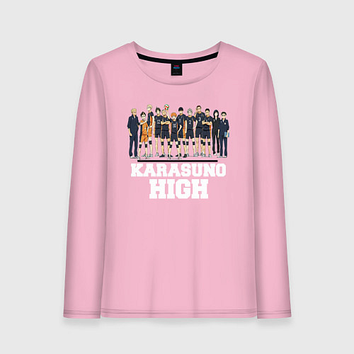 Женский лонгслив Karasuno HIGH / Светло-розовый – фото 1