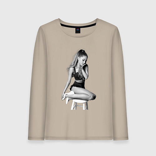 Женский лонгслив ARIANA GRANDE / Миндальный – фото 1