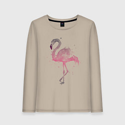 Лонгслив хлопковый женский Flamingo, цвет: миндальный