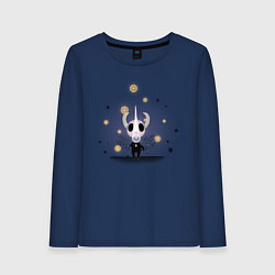 Лонгслив хлопковый женский Hollow knight Полый рыцарь, цвет: тёмно-синий
