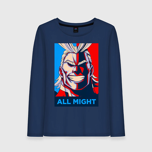 Женский лонгслив MY HERO ACADEMIA All might / Тёмно-синий – фото 1