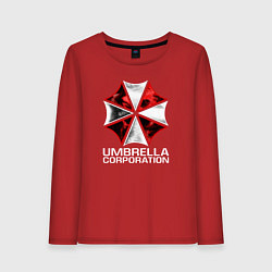 Лонгслив хлопковый женский UMBRELLA CORP, цвет: красный