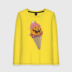 Лонгслив хлопковый женский Pumpkin IceCream, цвет: желтый