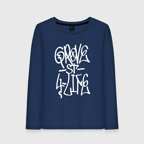 Женский лонгслив GROVE STREET 4 LIFE / Тёмно-синий – фото 1