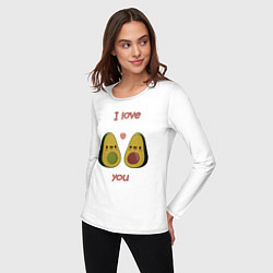 Лонгслив хлопковый женский AVOCADO LOVE, цвет: белый — фото 2