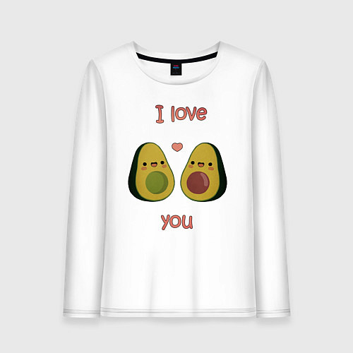 Женский лонгслив AVOCADO LOVE / Белый – фото 1