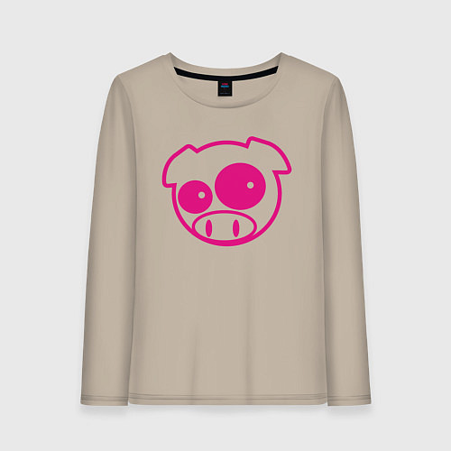 Женский лонгслив Subaru Power Pig / Миндальный – фото 1
