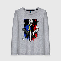 Лонгслив хлопковый женский DMC, цвет: меланж