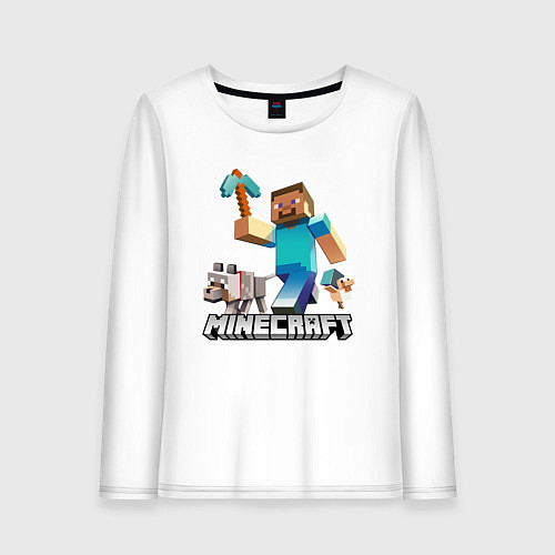 Женский лонгслив MINECRAFT / Белый – фото 1