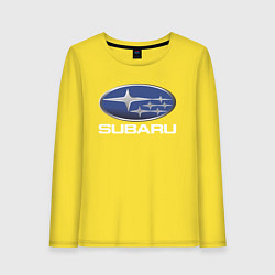 Лонгслив хлопковый женский SUBARU, цвет: желтый