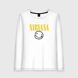 Лонгслив хлопковый женский NIRVANA, цвет: белый