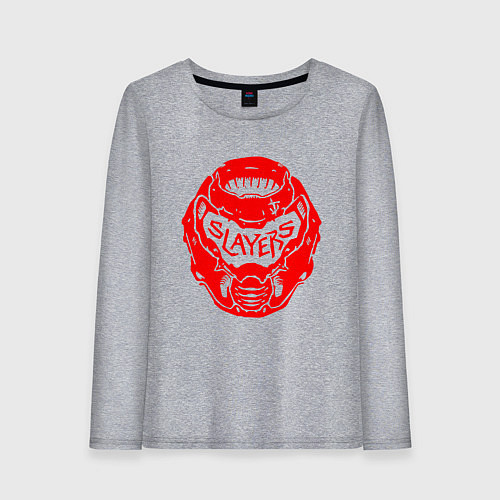Женский лонгслив DOOM / Меланж – фото 1