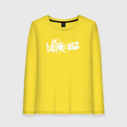 Лонгслив хлопковый женский Blink 182, цвет: желтый