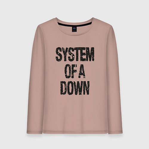 Женский лонгслив System of a down / Пыльно-розовый – фото 1