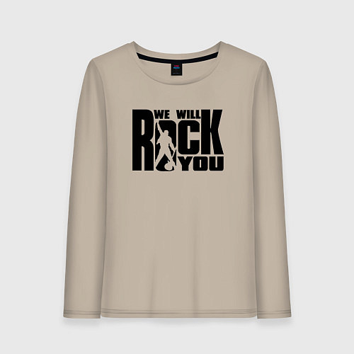 Женский лонгслив QUEEN / Миндальный – фото 1