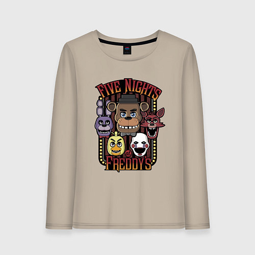 Женский лонгслив FIVE NIGHTS AT FREDDYS / Миндальный – фото 1