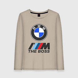 Лонгслив хлопковый женский BMW BOSS, цвет: миндальный