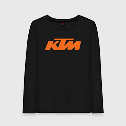 Лонгслив хлопковый женский КТм Лого, цвет: черный