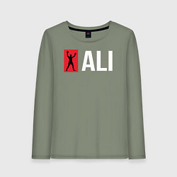 Лонгслив хлопковый женский ALI, цвет: авокадо