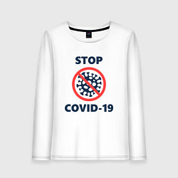 Женский лонгслив STOP COVID-19