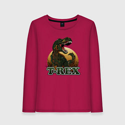 Лонгслив хлопковый женский T-Rex, цвет: маджента