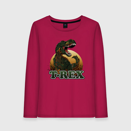 Женский лонгслив T-Rex / Маджента – фото 1