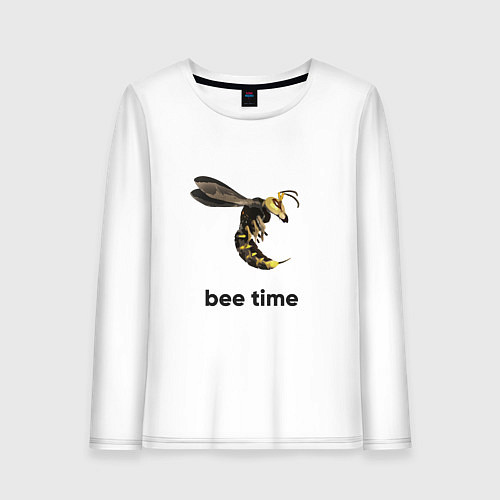 Женский лонгслив Bee time / Белый – фото 1