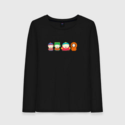 Лонгслив хлопковый женский South Park Саус Парк, цвет: черный