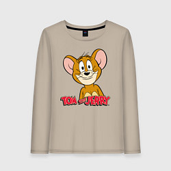 Лонгслив хлопковый женский Tom & Jerry, цвет: миндальный