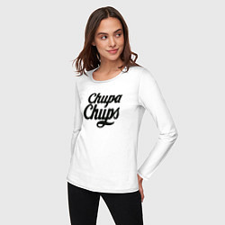 Лонгслив хлопковый женский Chupa-Chups Logo, цвет: белый — фото 2