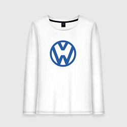 Лонгслив хлопковый женский Volkswagen, цвет: белый