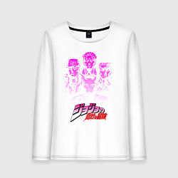 Лонгслив хлопковый женский JOJOS BIZARRE ADVENTURE, цвет: белый