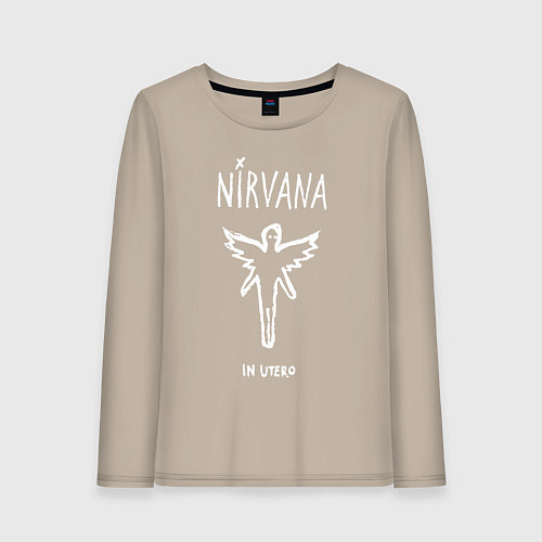 Женский лонгслив Nirvana In utero / Миндальный – фото 1
