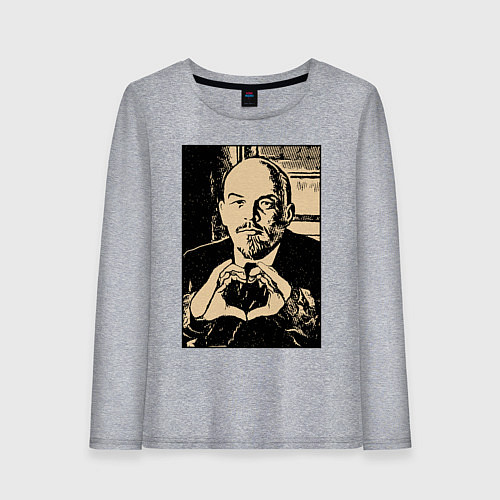 Женский лонгслив Ленин Oko / Меланж – фото 1