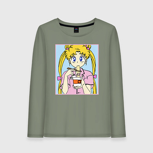 Женский лонгслив Sailor Moon Usagi Tsukino / Авокадо – фото 1