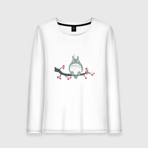Женский лонгслив Тоторо / Белый – фото 1