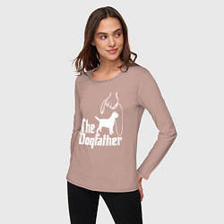 Лонгслив хлопковый женский The Dogfather - пародия, цвет: пыльно-розовый — фото 2